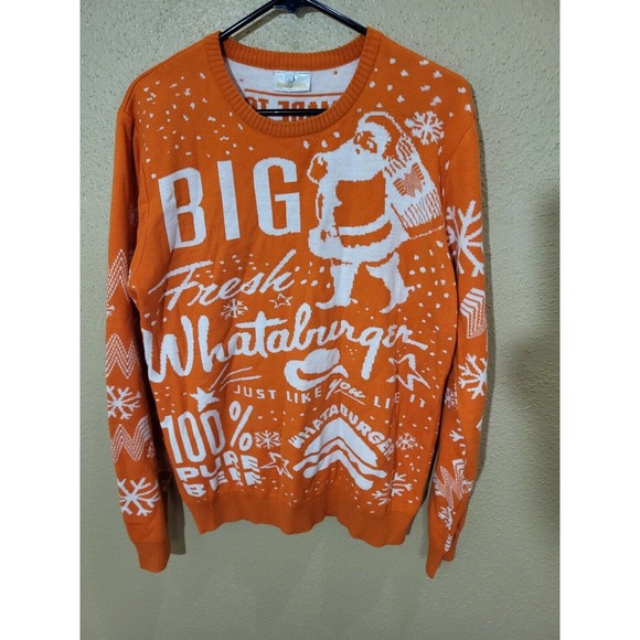 Whataburger Christmas Sweater. Size L, Condition Is Very Good. - Picture 1 of 3
